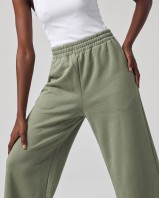 Wide-Leg Sweatpants - olive