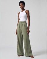 Wide-Leg Sweatpants - olive