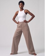 Wide-Leg Sweatpants - mocha