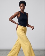 Wide-Leg Sweatpants - yellow