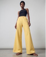 Wide-Leg Sweatpants - yellow