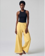 Wide-Leg Sweatpants - yellow