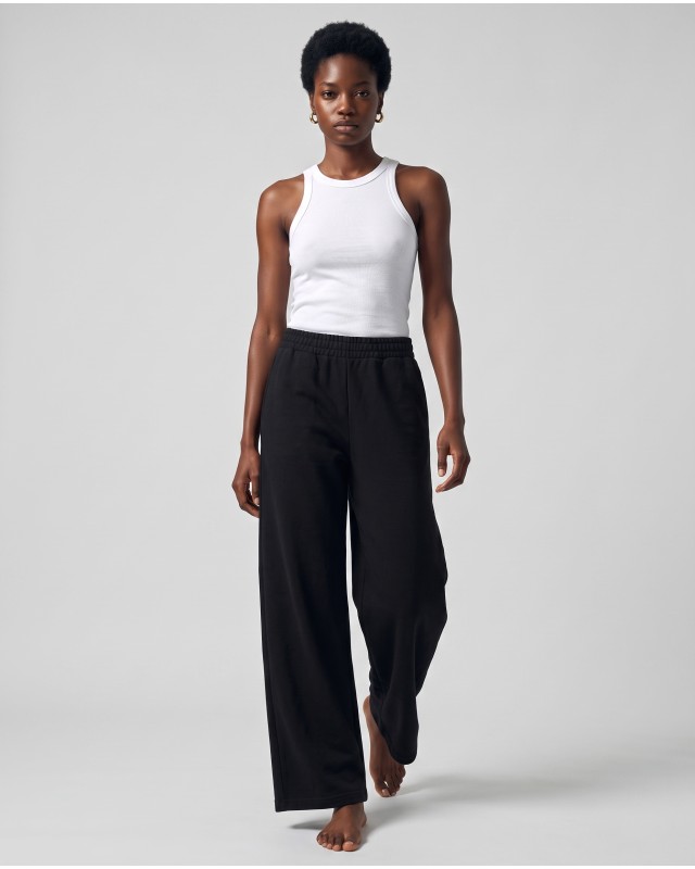 Wide-Leg Sweatpants - black