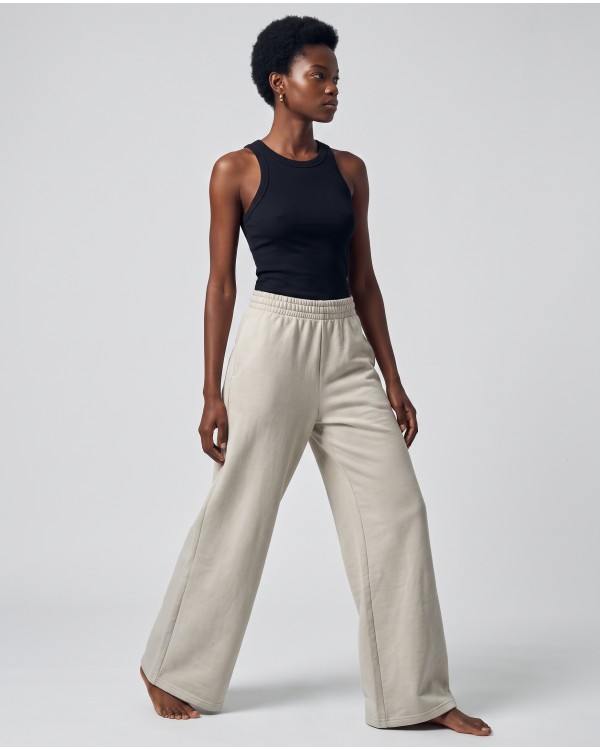 Wide-Leg Sweatpants - black