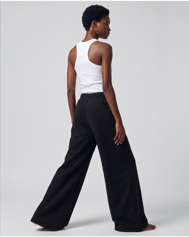 Wide-Leg Sweatpants - black