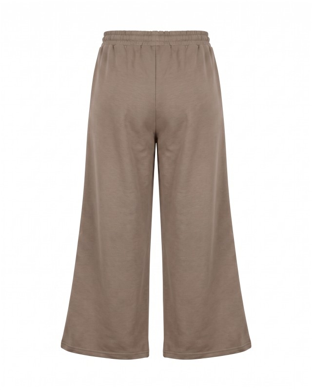 Wide-Leg Sweatpants - mocha