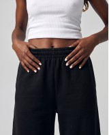 Wide-Leg Sweatpants - black