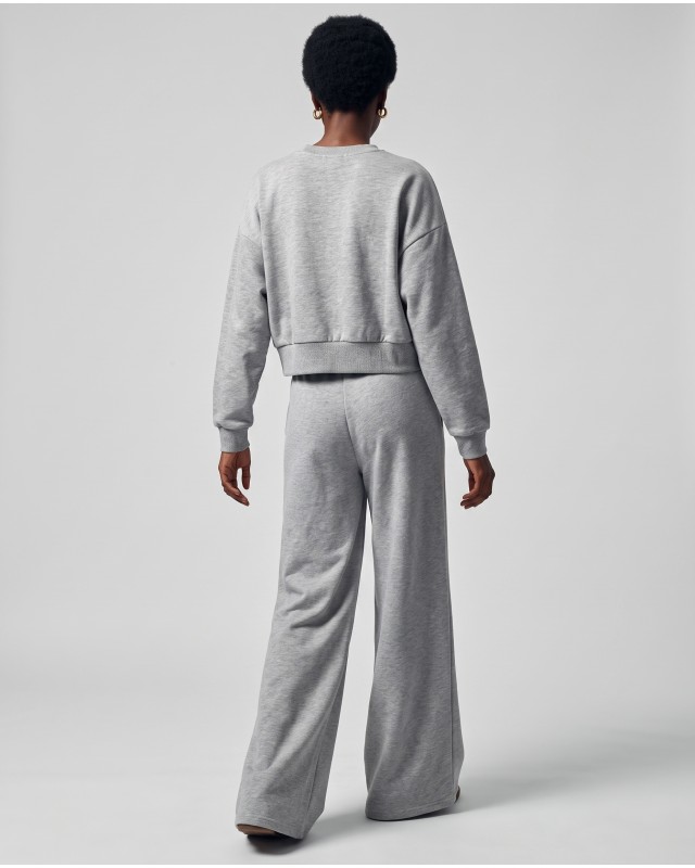 Wide-Leg Sweatpants - Grey