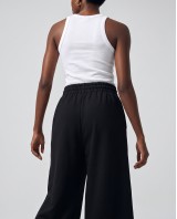 Wide-Leg Sweatpants - black