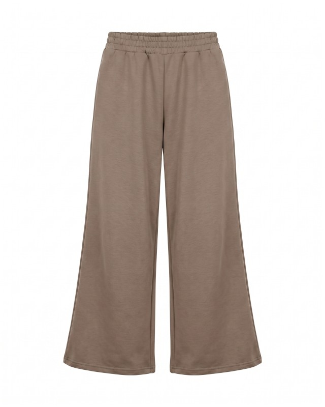 Wide-Leg Sweatpants - mocha