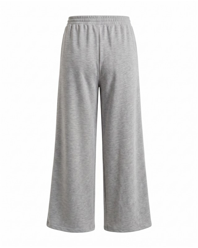 Wide-Leg Sweatpants - Grey