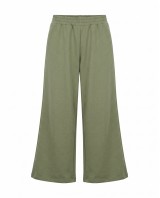 Wide-Leg Sweatpants - olive