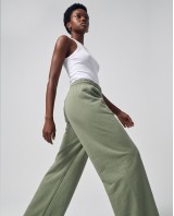 Wide-Leg Sweatpants - olive