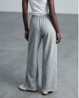 Παντελόνι φούτερ αχνούδιαστο Wide Leg με "V" grey