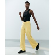 Παντελόνι φούτερ αχνούδιαστο Wide Leg με "V" yellow