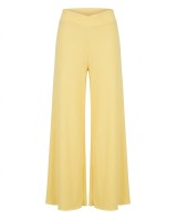 Παντελόνι φούτερ αχνούδιαστο Wide Leg με "V" yellow
