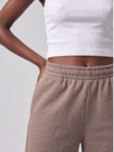 Wide-Leg Sweatpants - mocha