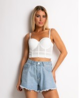 Jean σορτς με στρας denim Jean σορτς με στρας denim