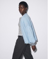 Πλεκτή Ζακέτα Cropped - light blue