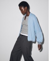 Πλεκτή Ζακέτα Cropped - light blue