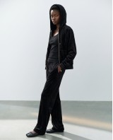 Σετ Βελουτέ «Velvet Mirage» με Zip Hoodie & φόρμα black