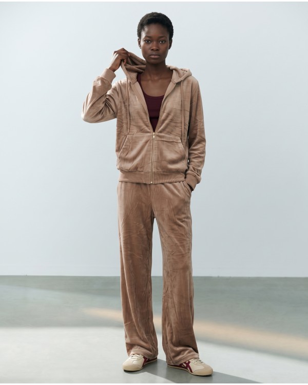 Σετ Βελουτέ «Velvet Mirage» με Zip Hoodie & φόρμα Dark Berry