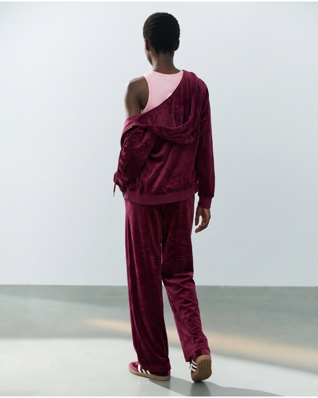 Σετ Βελουτέ «Velvet Mirage» με Zip Hoodie & φόρμα Dark Berry