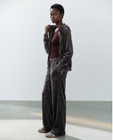 Σετ Βελουτέ «Velvet Mirage» με Zip Hoodie & φόρμα Dark grey