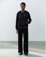 Σετ Βελουτέ «Velvet Mirage» με Zip Hoodie & φόρμα black