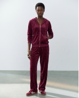 Σετ Βελουτέ «Velvet Mirage» με Zip Hoodie & φόρμα Dark Berry