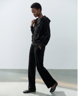 Σετ Βελουτέ «Velvet Mirage» με Zip Hoodie & φόρμα black