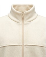 Ζακέτα φούτερ χνούδι oversized με ριπ τελείωμα cream