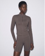 Slim-Fit Crop Ζακέτα - mocha