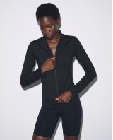 Slim-Fit Crop Ζακέτα - black