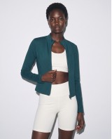 Slim-Fit Crop Ζακέτα - deep teal 