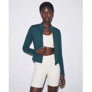 Slim-Fit Crop Ζακέτα - deep teal 