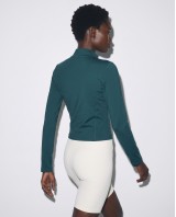 Slim-Fit Crop Ζακέτα - deep teal 