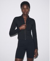 Slim-Fit Crop Ζακέτα - black