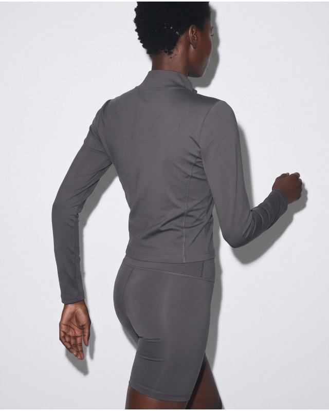 Slim-Fit Crop Ζακέτα - grey