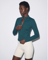 Slim-Fit Crop Ζακέτα - deep teal 