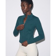Slim-Fit Crop Ζακέτα - deep teal 