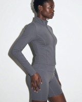 Slim-Fit Crop Ζακέτα - grey