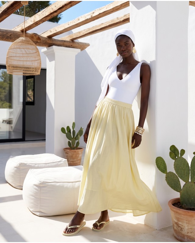 Zoe Maxi Skirt - yellow