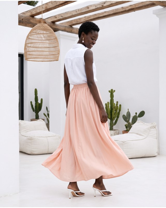 Zoe Maxi Skirt - Light pink