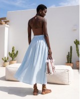 Zoe Maxi Skirt - Light Blue
