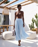 Zoe Maxi Skirt - Light Blue