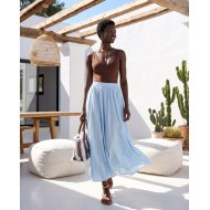 Zoe Maxi Skirt - Light Blue
