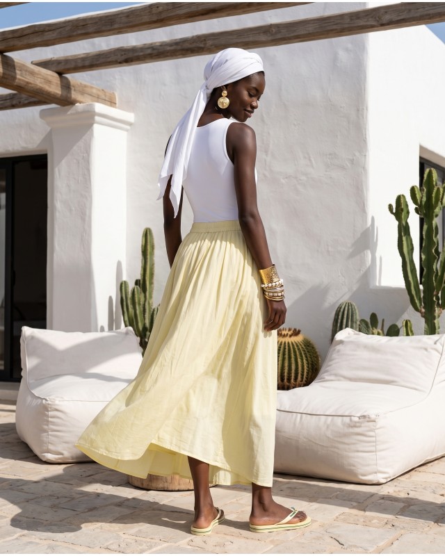 Zoe Maxi Skirt - yellow