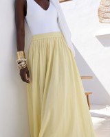 Zoe Maxi Skirt - yellow