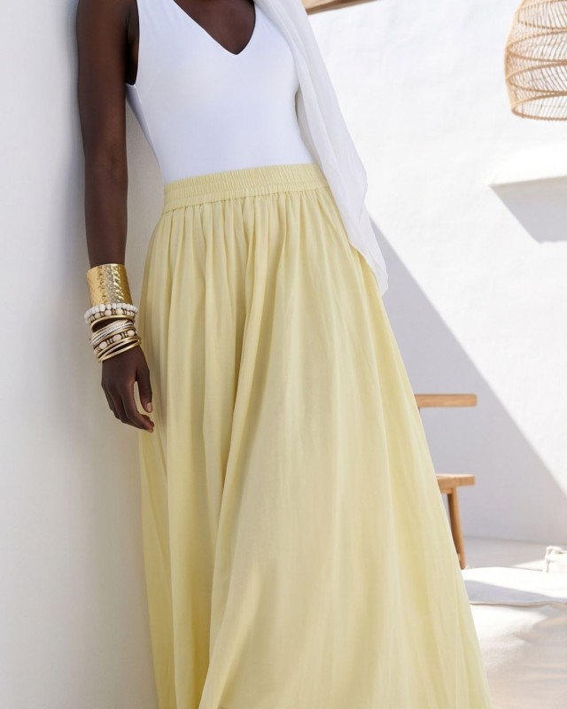 Zoe Maxi Skirt - yellow